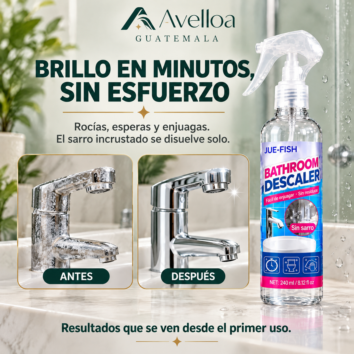Espuma antisarro para baño — Avelloa Guatemala
