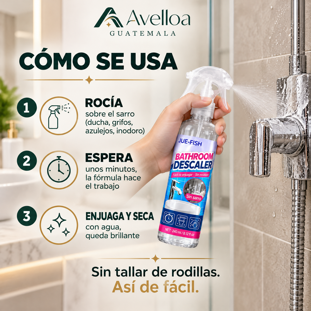 Espuma antisarro para baño — Avelloa Guatemala