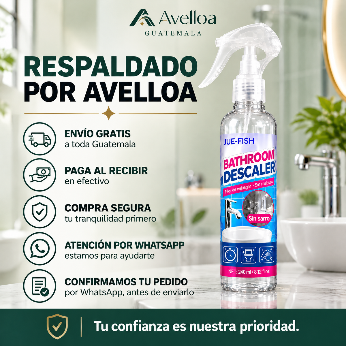 Espuma antisarro para baño — Avelloa Guatemala